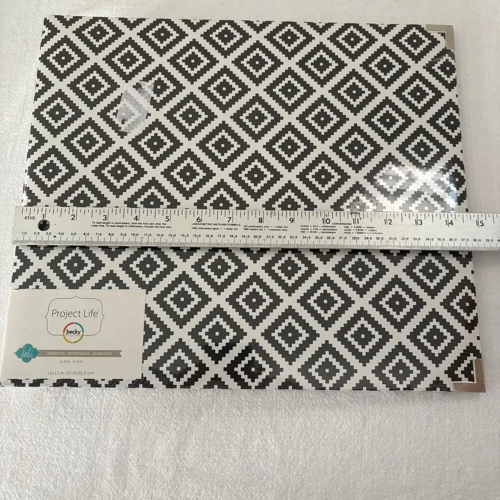 Project Life Heidi Swapp Geometric 12x12 Scrapbook Album D-Ring New Sealed